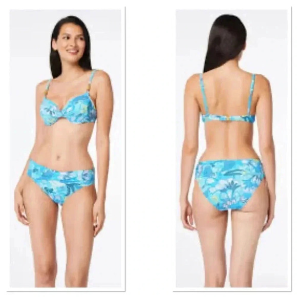 Bleu Rod Beattie Paradise Found Twisted Underwire Top and Bikini Bottom Swimsuit - Picture 1 of 10